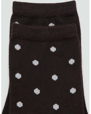 Mango Polka Dot Socks - Black