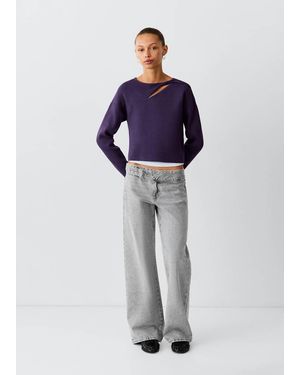 MANGO TEEN Low-Rise Jeans With Belt - Blue