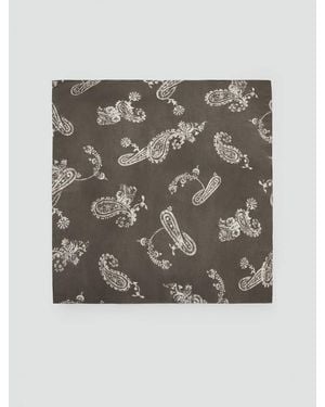 Mango Foulard Stampato Marrone - Grigio
