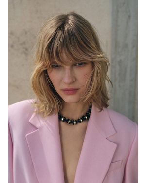 Mango Combined Ball Necklace - Brown