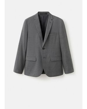 Mango Super Slim-Fit Suit Jacket - Grey