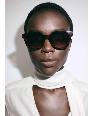 Mango Resin Frame Sunglasses - Grey
