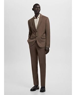 Mango Super Slim Fit Cotton Blend Formal Shirt - Natural