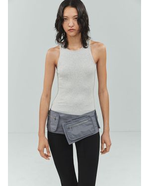 Mango Multi-pocket Money Belt Dark - Grey