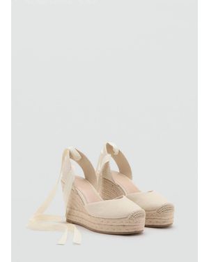 MANGO TEEN Combined Tied Wedges - White
