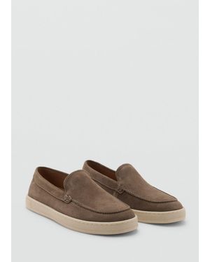 Mango Schuh Aus Rauleder - Braun