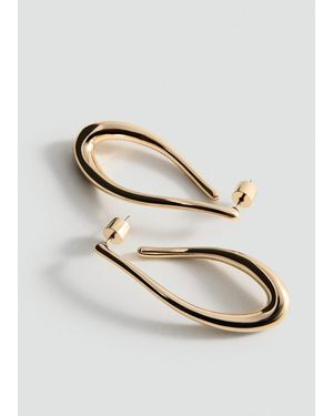 Mango Twisted Hoop Earrings - Natural