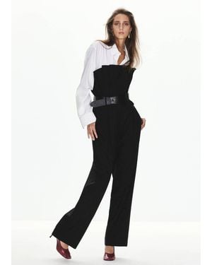 Mango Bandeau Jumpsuit With Belt - Black