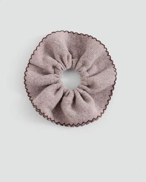 MANGO TEEN Knitted Hair Tie With Piping Detail - Pink