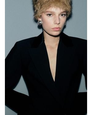 Mango Combined Round Earrings - Grey