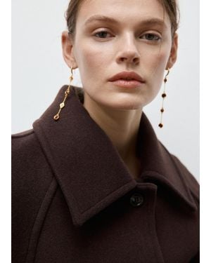 Mango Ohrhänger Mit Kugeln - Braun