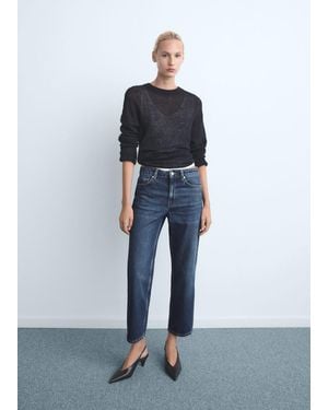 Mango Jeans Diritti Vita Media Blu Scuro