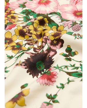 Mango Floral Satin Scarf - Multicolor