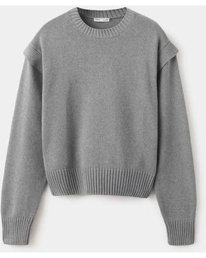 MANGO TEEN Jumper With Shoulder Detail - Grey