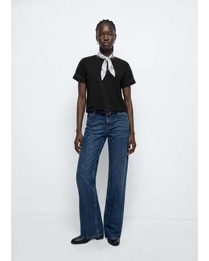 MANGO TEEN T-Shirt With Star Detailing - Blue