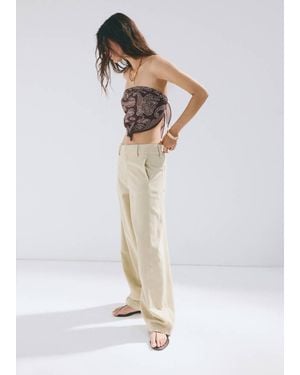 Mango Balloon Seam Jeans - White