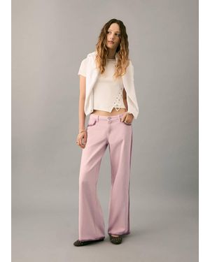 MANGO TEEN Two-Tone Wide Leg Jeans - Multicolour