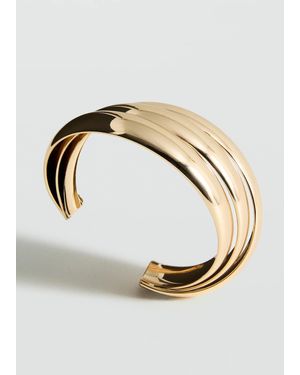 Mango Rigid Bracelet With Relief - Metallic