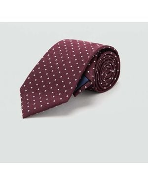 Mango Polka-Dot Silk Tie - Red