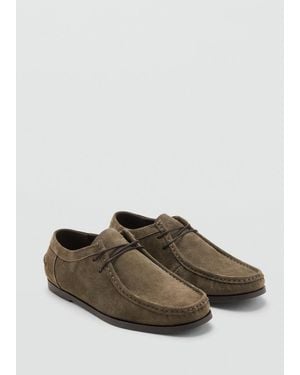 Mango Bootsschuh Aus Rauleder - Braun