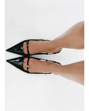 Mango Slingback Heeled Shoes With Buckle - Pink