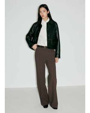 Mango Flared Trousers With Seams - Multicolour
