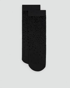 Mango Plumeti Socks - Black