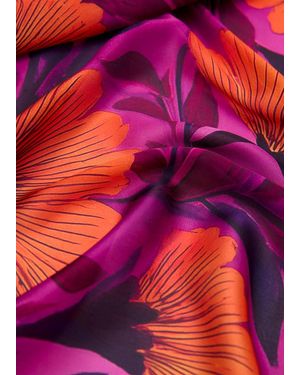 Mango Floral Print Scarf - Pink