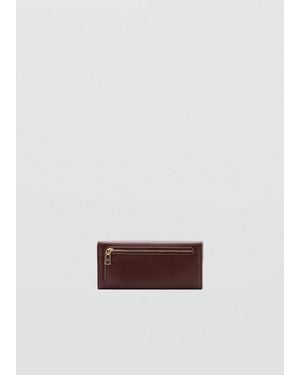 Mango Jewel Button Flap Purse - White