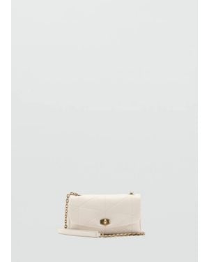 Mango Crossbody Bag With Flap - Natural