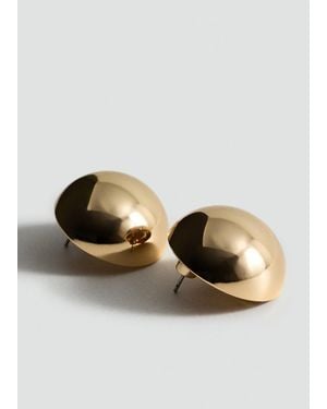 Mango Round Volume Earrings - Metallic