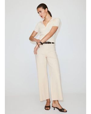 Mango Catherin Culotte High-Rise Jeans - Multicolour