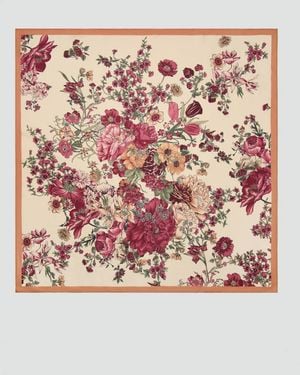 Mango Halstuch Mit Blumenmuster - Pink