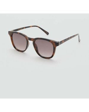 Mango Sonnenbrille Mit Rundem Gestell - Braun