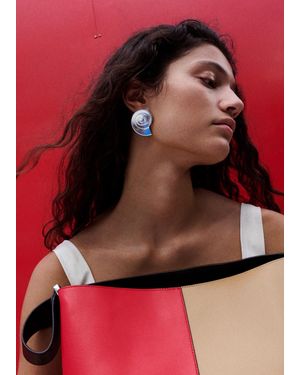 Mango Shell Earrings - Red