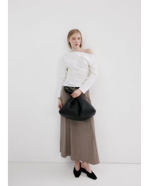 Mango Cotton Blouse With Asymmetrical Collar - White