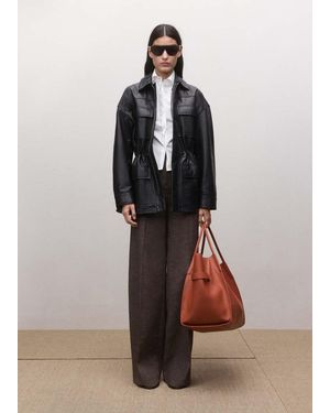 Mango Fitted Shirt With Hidden Closure - White