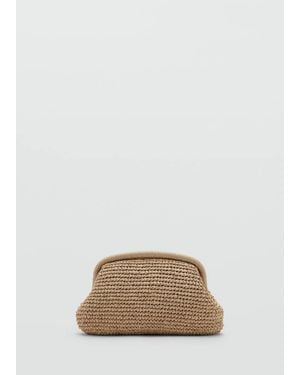 Mango Natural Fibre Clutch Bag