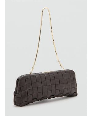 Mango Braided Handbag - Grey