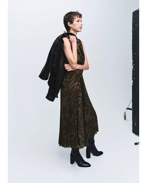 Mango Pleated Skirt With Belt - White