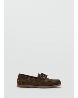 Mango Slipper Aus Leder - Braun