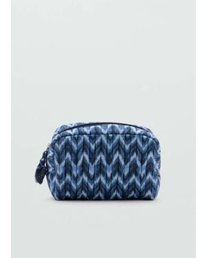 MANGO TEEN Quilted Tie-Dye Toiletry Bag - Blue