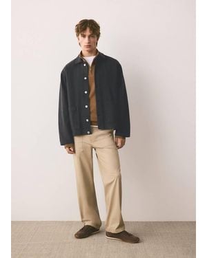 MANGO TEEN Denim Overshirt Pockets - Natural