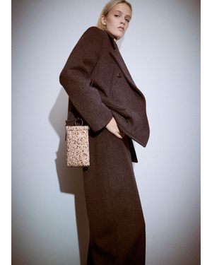 Mango Leather And Fur Mobile Phone Case - Brown