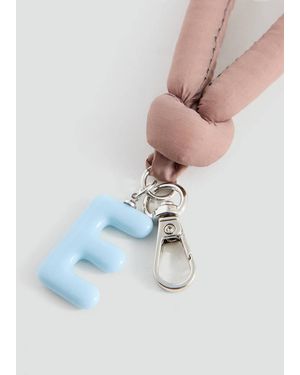 MANGO TEEN Key Ring With Initials - White