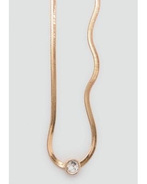Mango Beaded Chain Belt - White