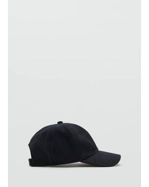 Mango Wool-Blend Cap - Blue