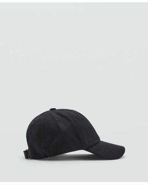 Mango Cotton Visor Cap - White