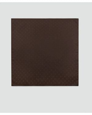 Mango Polka Dot Square Scarf - Brown