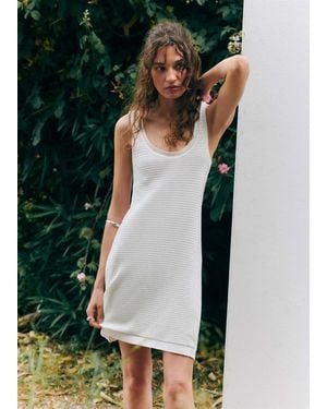 MANGO TEEN Cotton Jersey Strap Dress - Green